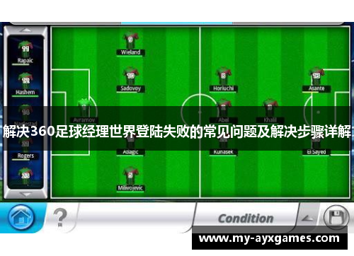 解决360足球经理世界登陆失败的常见问题及解决步骤详解 解决360足球经理世界登陆失败的常见问题及解决步骤详解